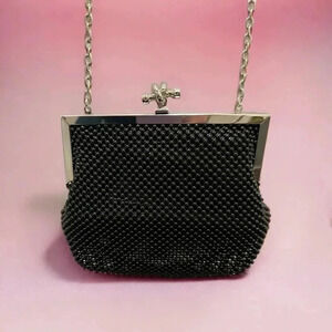 Jessica McClintock Black Beaded Shoulder/Crossbody or Clutch Purse Never used